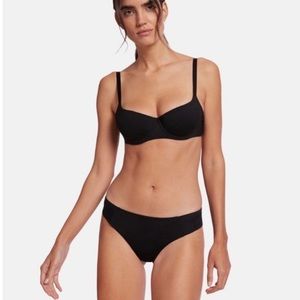 Wolford Juventas Black Beach Bikini Beach Tanga SZ XS